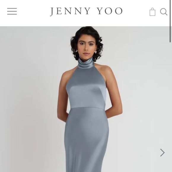 Selling brand new Jenny Yoo Bridesmaid dress “Nicole” in blue satin. - Picture 1 of 2